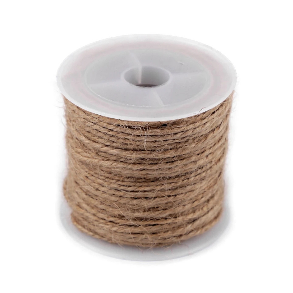 Jutový provázek 1,7 mm – režná přírodní, dekorace a floristika